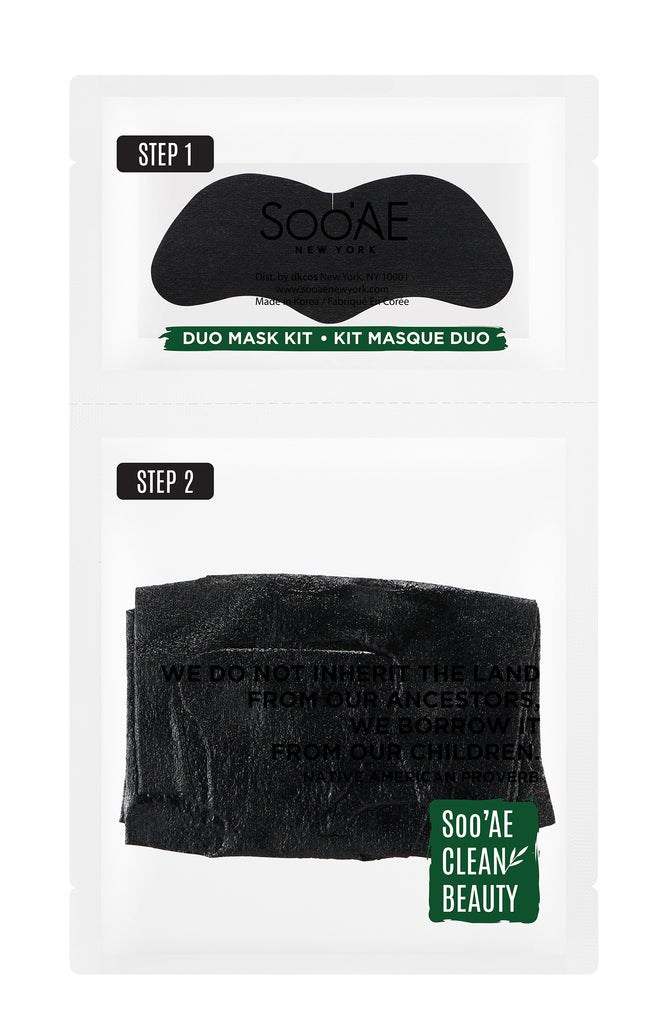 Soo'AE Black Charcoal Duo Mask Kit