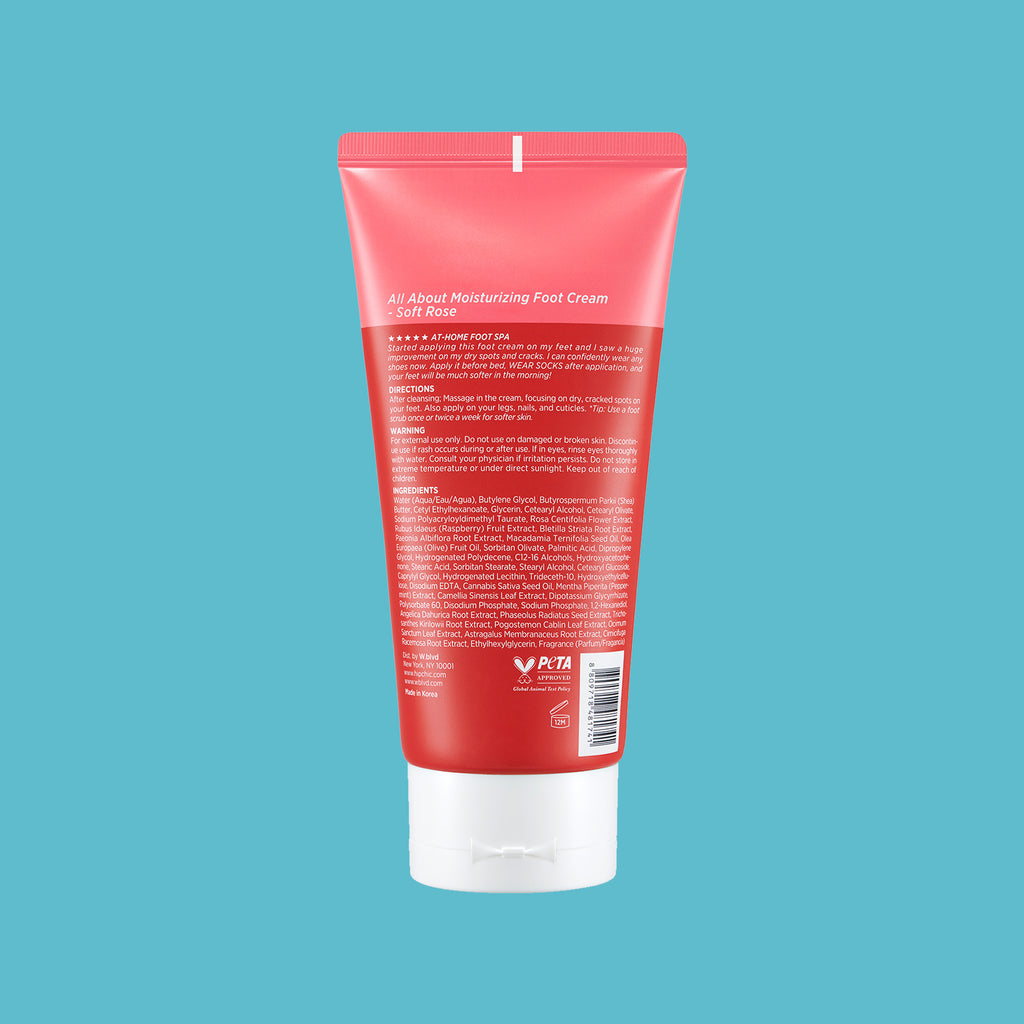 Hip Chic All About Moisturizing Foot Cream - Soft Rose