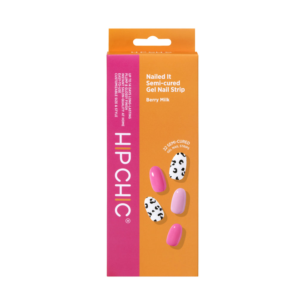 Hip Chic Nailed It Semi-cured Gel Nail Strip – Berry Milk