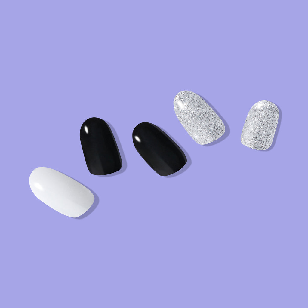 Hip Chic Nailed It Semi-cured Gel Nail Strip – Black Stone