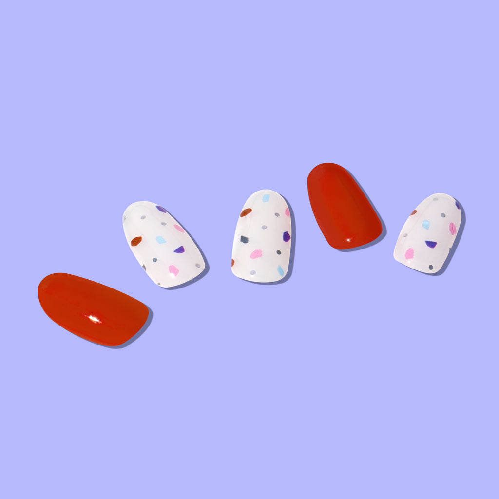 Hip Chic Nailed It Semi-cured Gel Nail Strip – Confetti Terrazzo