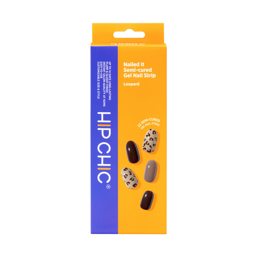 Hip Chic Nailed It Semi-cured Gel Nail Strip – Leopard