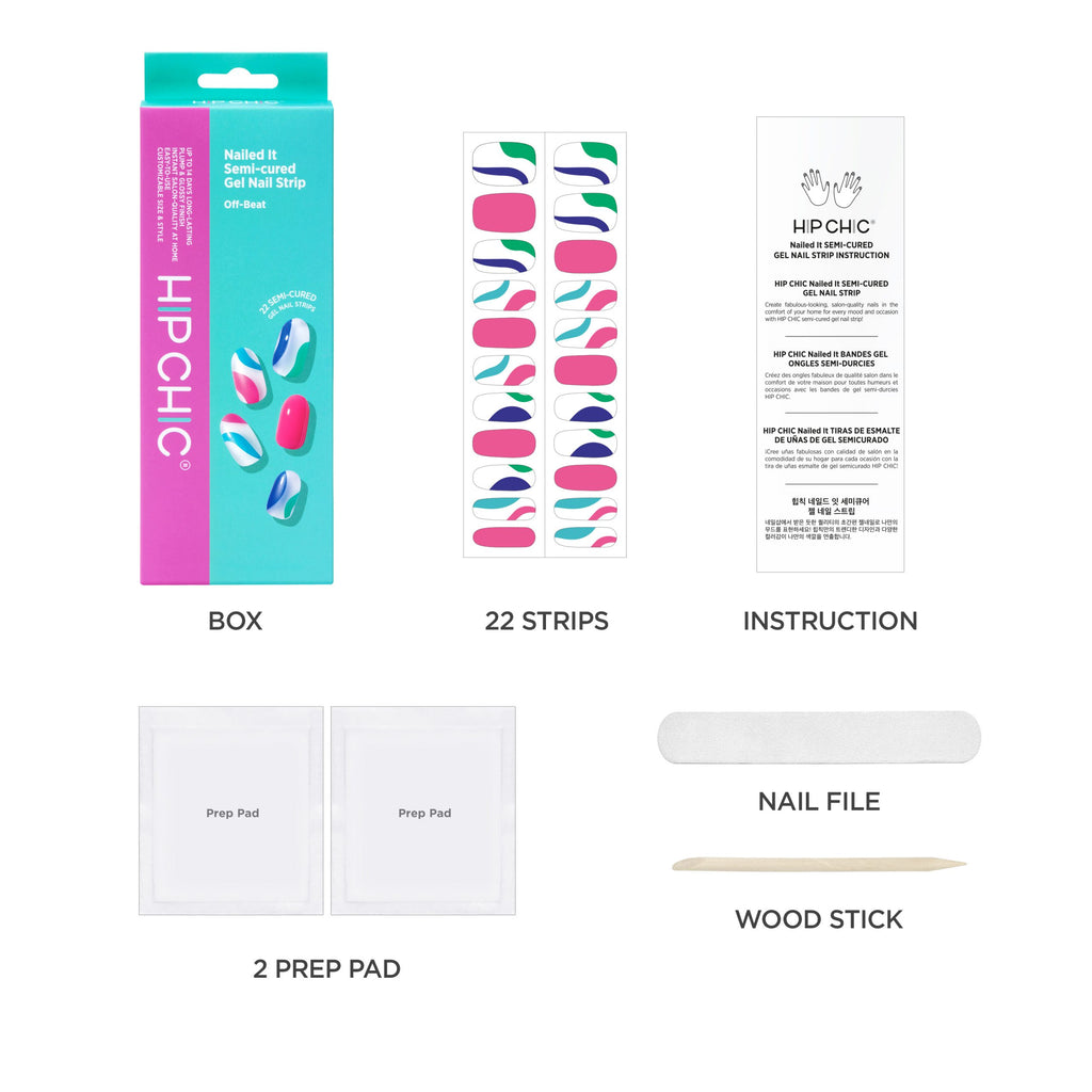 Nailed It Semi-cured Gel Nail Strip – Off-Beat