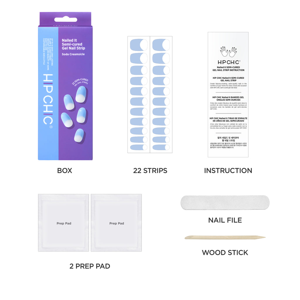Nailed It Semi-cured Gel Nail Strip – Soda Creamsicle