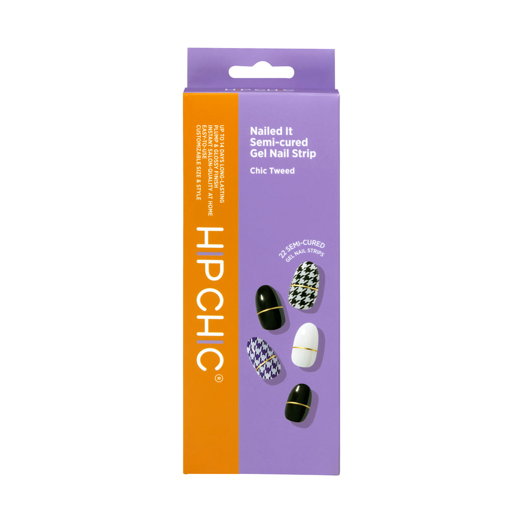 Hip Chic Nailed It Semi-cured Gel Nail Strip – Chic Tweed