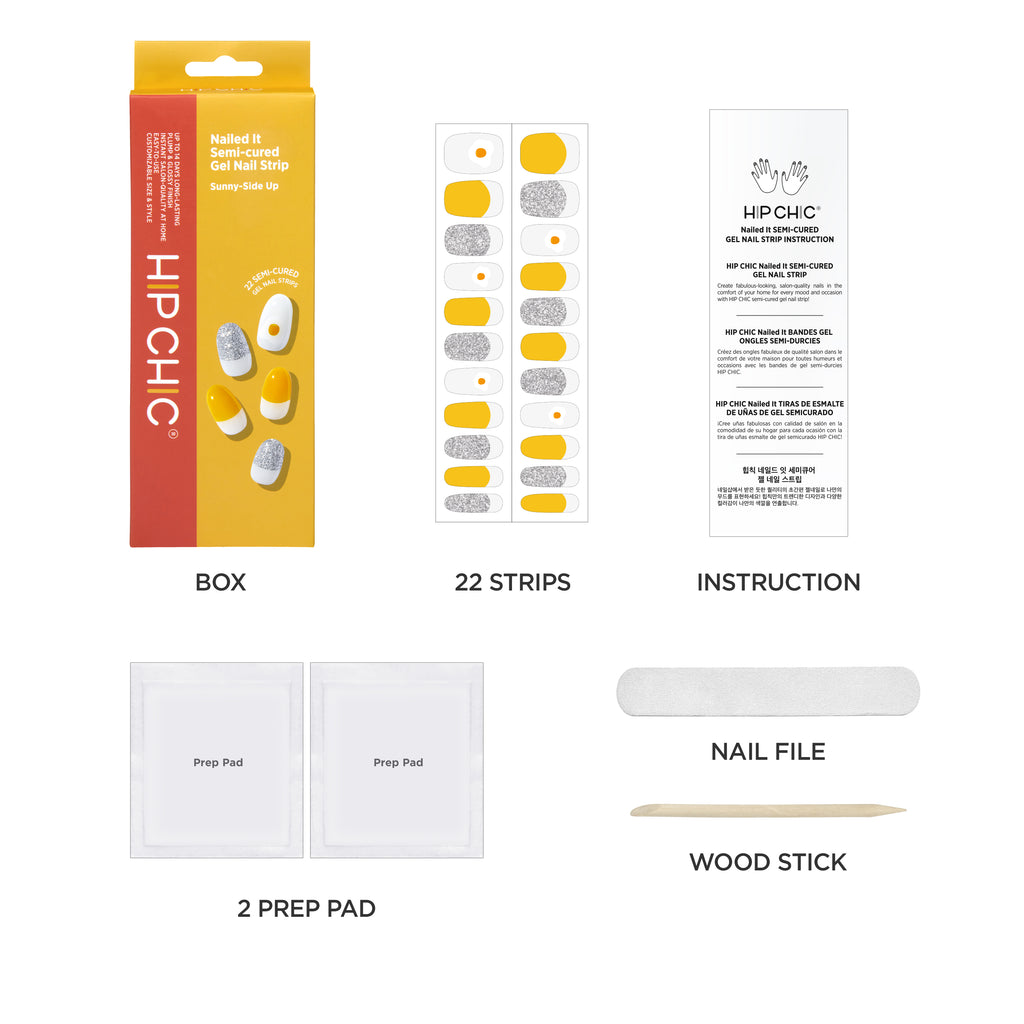 Nailed It Semi-cured Gel Nail Strip – Sunny-Side Up
